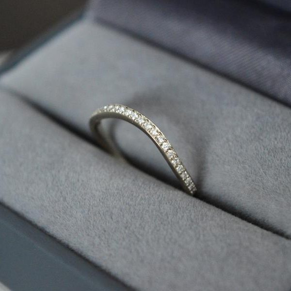 Auksinis žiedas - deimantų juostelė 0.15 ct - Image 3