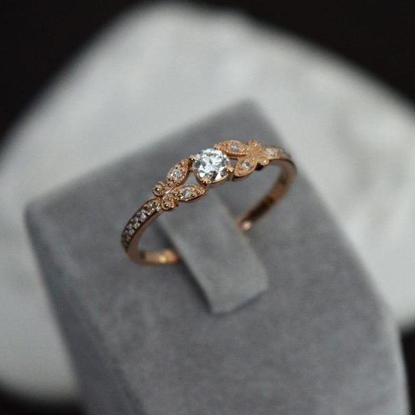 Sužadėtuvių žiedas su deimantais 0.28 ct