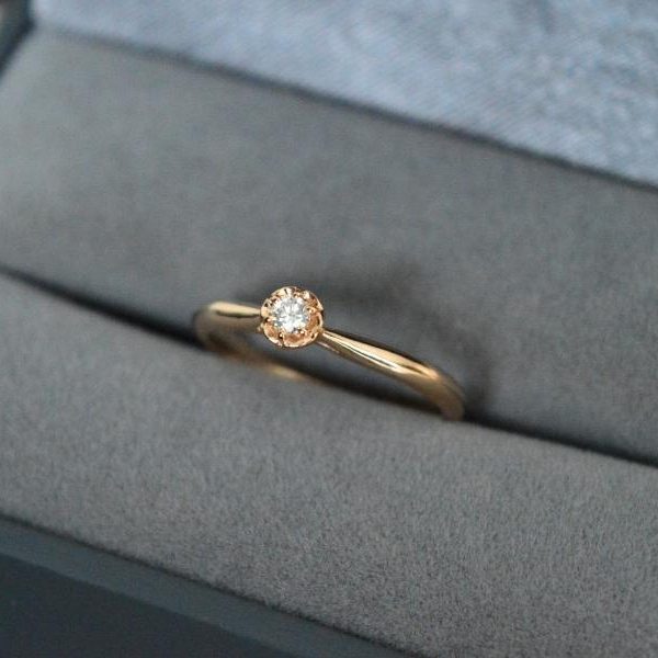 Sužadėtuvių žiedas su deimantu 0.06 ct - Image 3