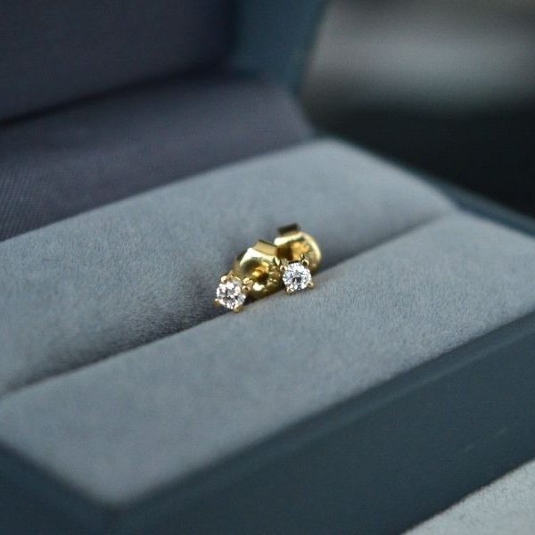 Auskarai su deimantais 0.14 ct.