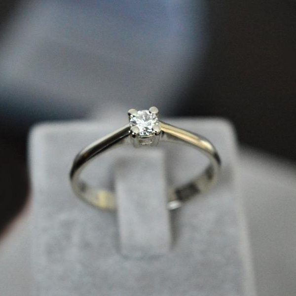 Sužadėtuvių žiedas su deimantu 0.17 ct - Image 3