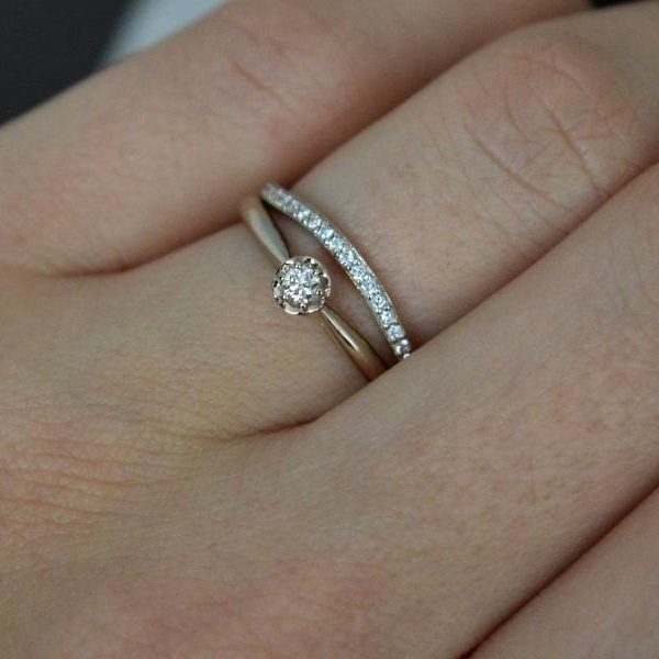 Sužadėtuvių žiedas su deimantu 0.06 ct - Image 4