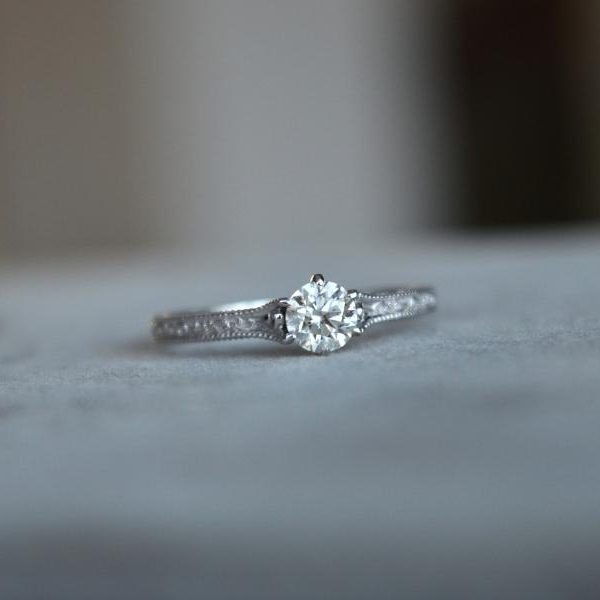 Sužadėtuvių žiedas su deimantu 0.32 ct