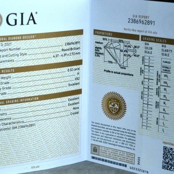 Sužadėtuvių žiedas su deimantu 0.32 ct - Image 5