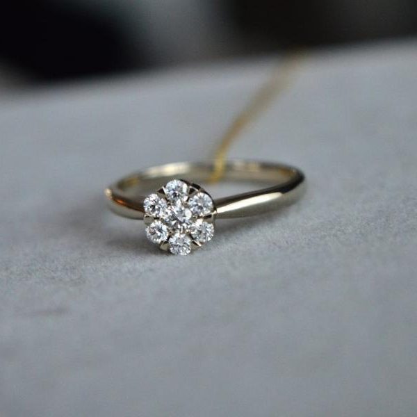 Sužadėtuvių žiedas su deimantais 0.304 ct. - Image 3