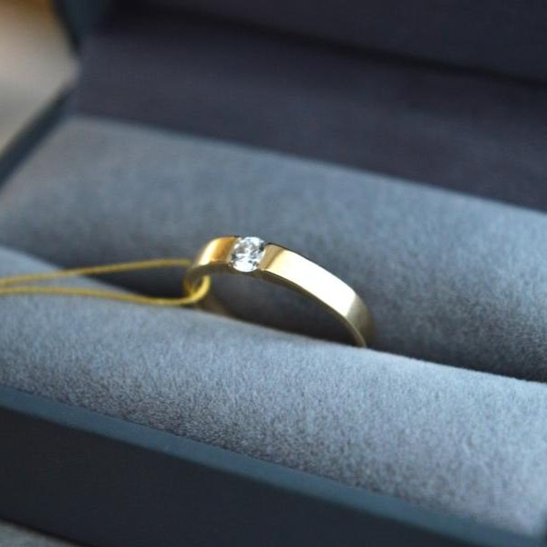 Sužadėtuvių žiedas su deimantu 0.185 ct - Image 3