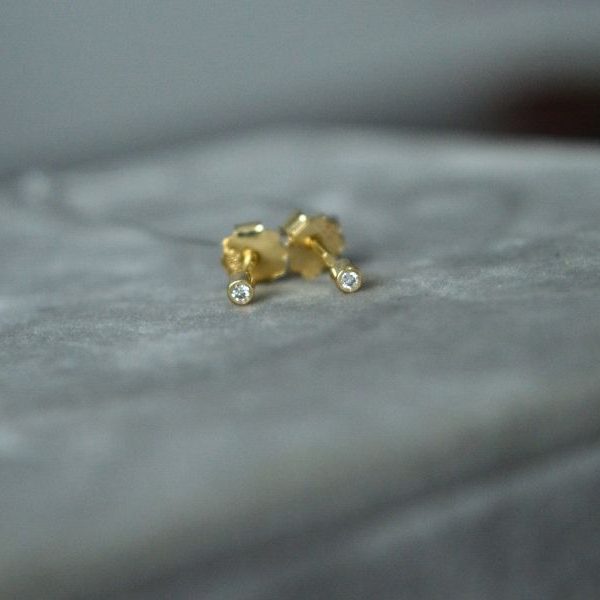 Auskarai su deimantais 0.032 ct