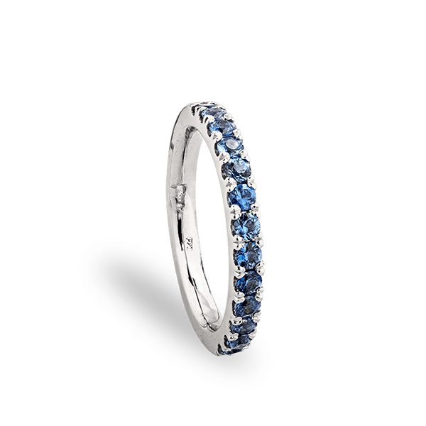 Auksinis žiedas su safyrais 2.496 ct