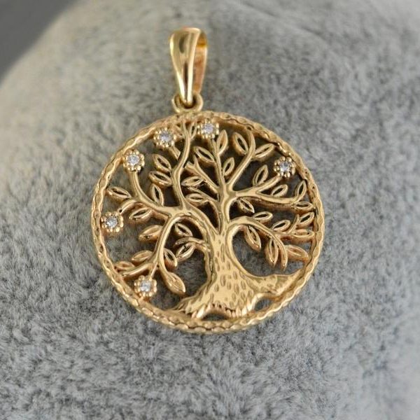 Auksinis pakabukas - Gyvybės medis 0.045 ct - Image 4