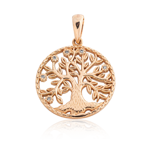 Auksinis pakabukas - Gyvybės medis 0.045 ct