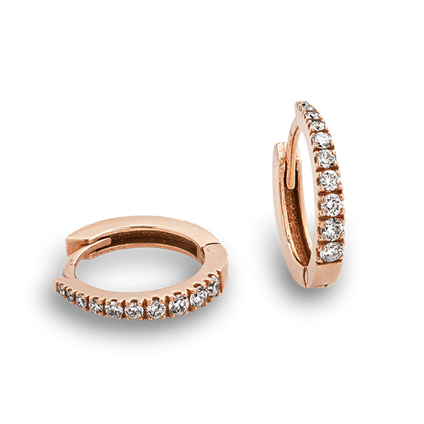 auksiniai auskarai su briliantais