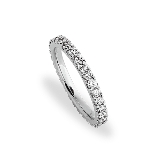 Auksinis žiedas - juostelė su briliantais