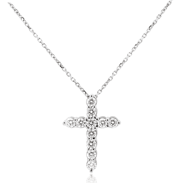 Auksinė grandinėlė su briliantų kryželiu