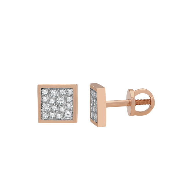 auksiniai vinukai su briliantais