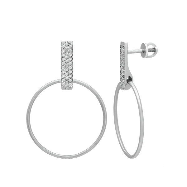 auksiniai auskarai su briliantais