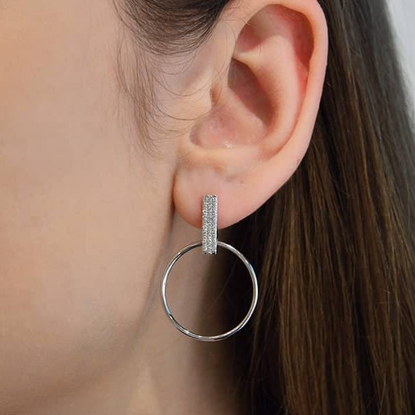 Auskarai su deimantais