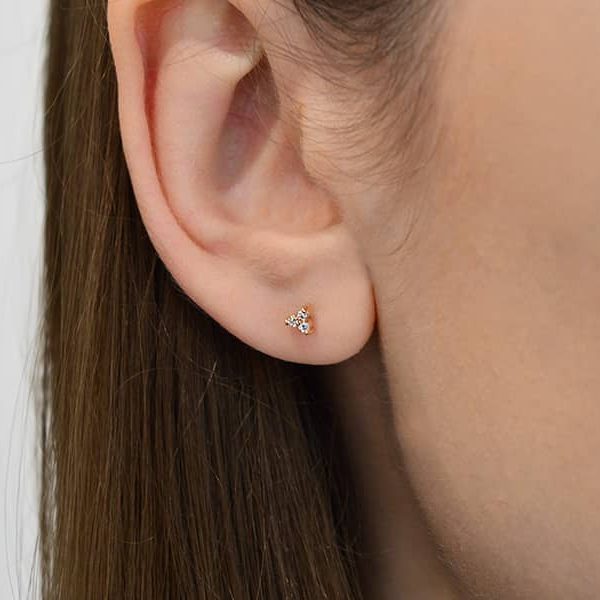 Auskarai su deimantais