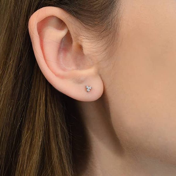 Auskarai su deimantais