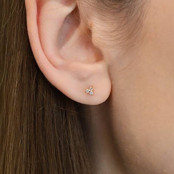 Auskarai su deimantais