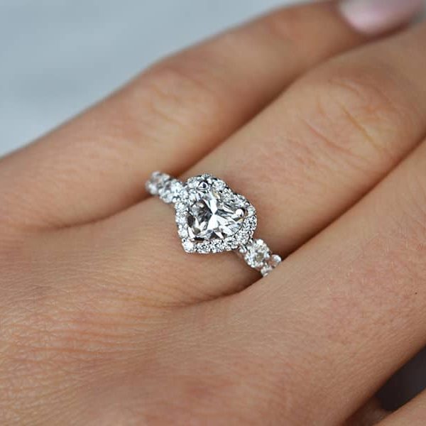 ziedas su heart deimantu