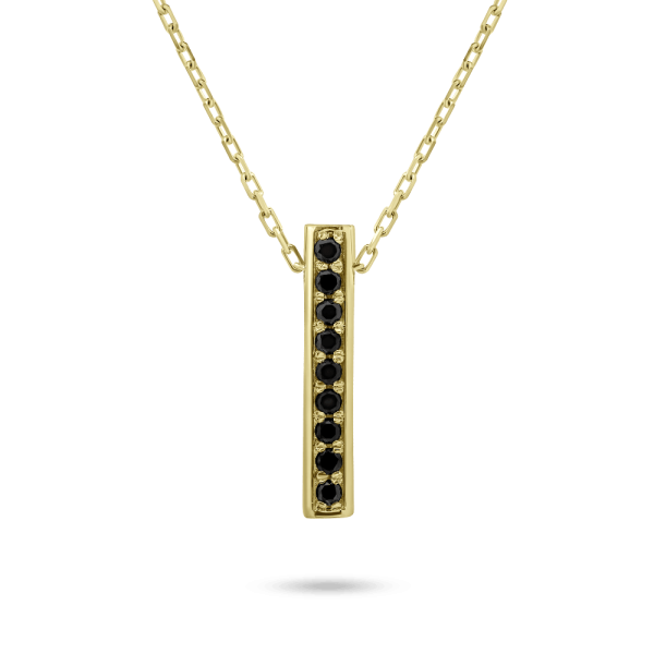 grandinele su juodais deimantais