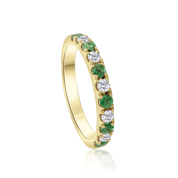 ziedas su smaragdais