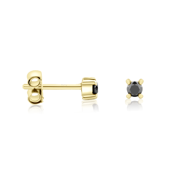 auskarai su juodais deimantais