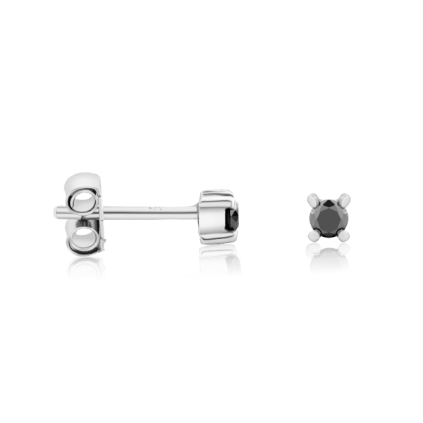 auskarai su juodais deimantais