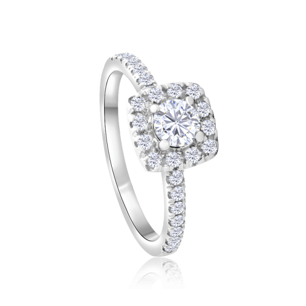 ziedas su deimantais