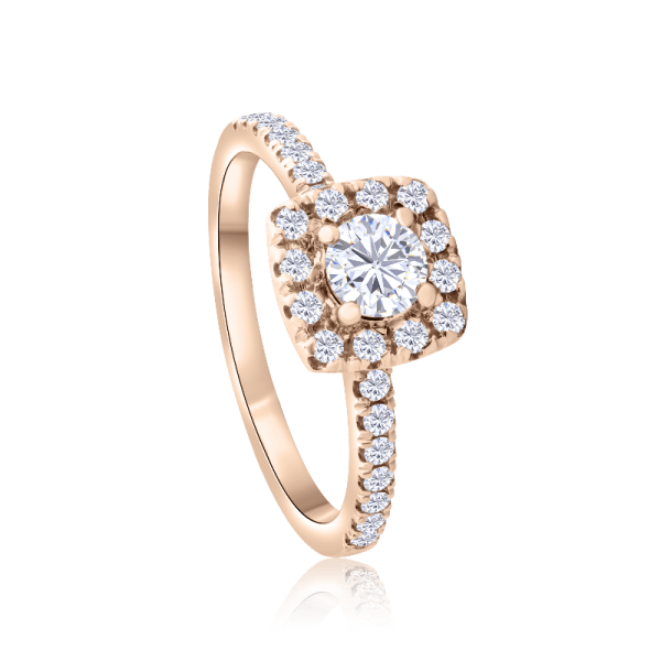 ziedas su deimantais