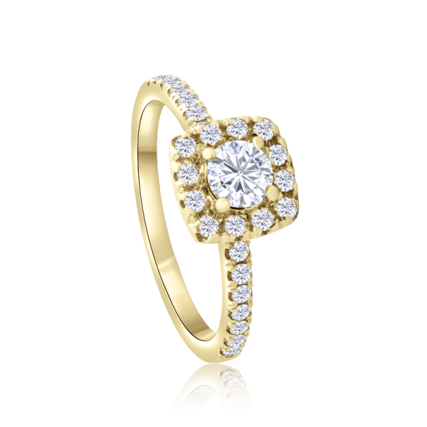 ziedas su deimantais