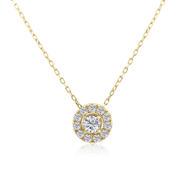 auksinis kolje su deimantais