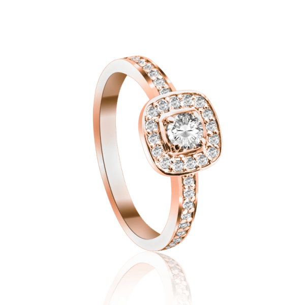 ziedas su deimantais