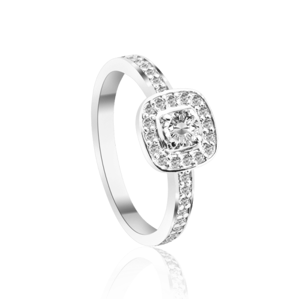 ziedas su deimantais