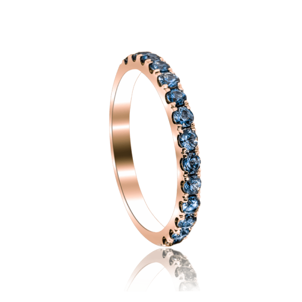 ziedas su melynais safyrais