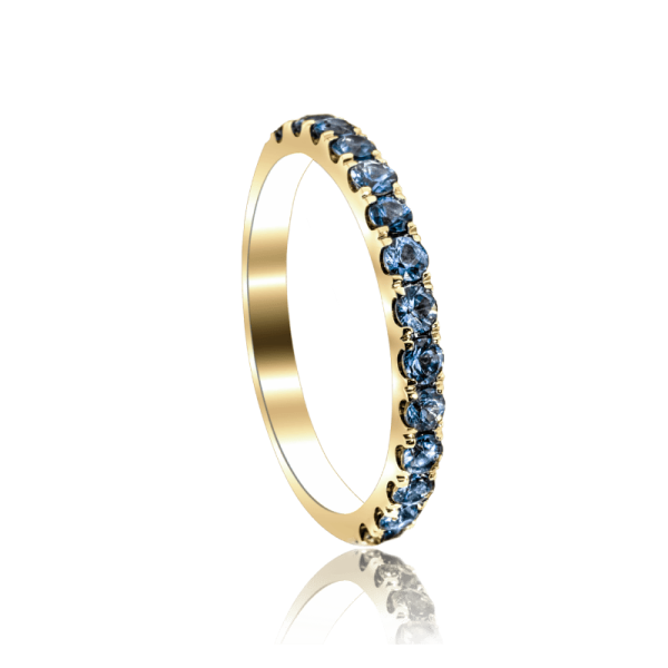 ziedas su melynais safyrais